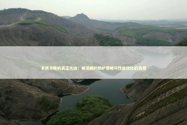 系统卡顿的真正元凶:被误解的防护策略与性能优化的真相 系统卡顿的真正元凶:被误解的防护策略与性能优化的真相 IT技术