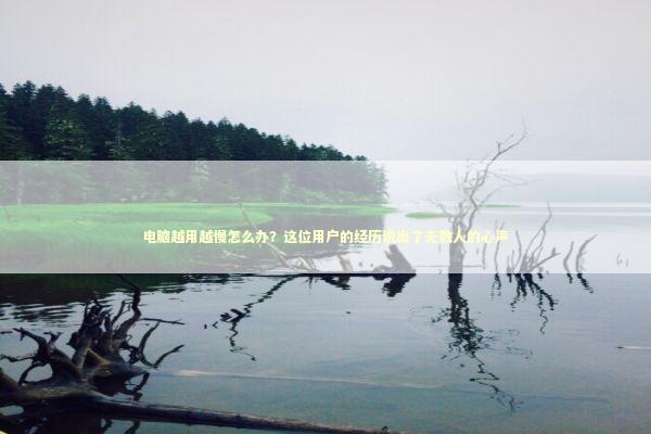 电脑越用越慢怎么办？这位用户的经历说出了无数人的心声 IT技术